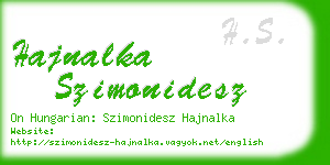 hajnalka szimonidesz business card